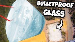 GIANT ICE BLOCK Vs. BULLETPROOF GLASS from 45m Tower!
