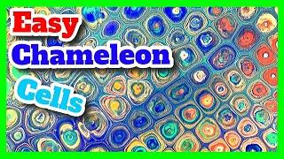 How to Chameleon Cells Acrylic Pour Fluid Art with JMoPainting