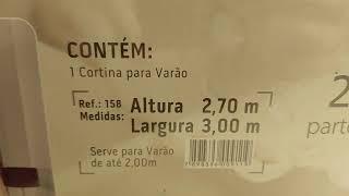 Cortina TRR COMPANY com Renda de 3M x 2,7M