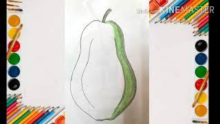 SUBJECT: DRAWING OR ART CLASS                                   TOPIC: EASY STEPS TO DRAW 'A PAPAYA'