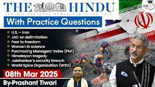 The Hindu Analysis | 8th March 2025 | The Hindu NewsPaper Today With Practice Questions