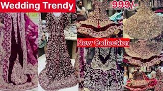 NAKHUDA MOHALLA 2024FULLY LOADED ZARDOZI TAIL FARSHI PAKISTANI WEDDING OUTFITS INDO WESTERN GOWN 