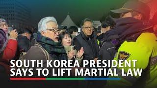 South Korean president reverses martial law decree after night of protests | ABS-CBN News