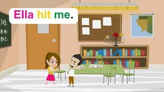 Ella hit Tony? - English Life Story - Animated Humour Story - Ella English