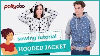 How to sew a zip-up hooded sweat jacket with kangaroo pockets - tutorial