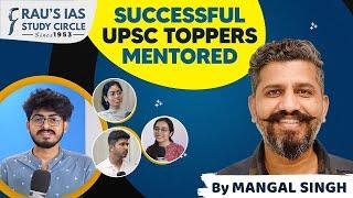 UPSC Toppers Mentored by Mangal Sir | Anthropology Optional UPSC Faculty | Rau’s IAS