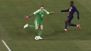 Manuel Neuer 's Dribbling past Dembele ; Bayern vs PSG #ucl2024