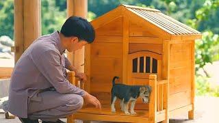 Puppy will be Happy! Make a wooden dog house for the puppy picked up by my aunt｜Carpenter Anxu