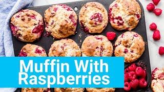 Raspberry Muffins - How To Make a Muffins  Recipe Muffin With Raspberries, Mini Cupcake ️