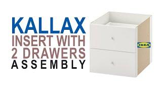 Ikea Kallax Insert with 2 drawers white