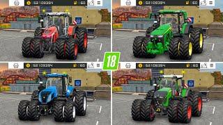 Massey vs John Deere vs Fendt vs New Holland In Fs18 | Fs18 Multiplayer | Timelapse |