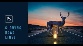 Glowing Road Lines - Photoshop Tutorial