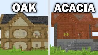 Building a House Out of Every Minecraft Wood