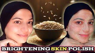 Whitening Skin Polish with Rice+Oats| Skin Polish at home|Home remedy for glowing skin|Rice polish