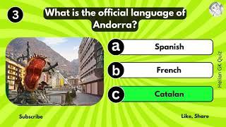 10 Fascinating Facts About Andorra | 10 General Knowledge Quiz Questions | Helian GK Quiz