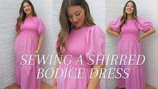 Sewing a Shirred Bodice dress with a whole lot of gathering!