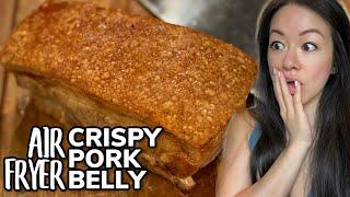  Air Fryer Crispy Pork Belly Recipe (空气炸脆皮烧肉) | Lunar New Year | Chicharrónes ASMR | Rack of Lam