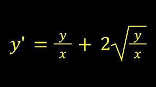 Solving y'=(y/x)+2sqrt(y/x), a Differential Equation