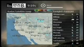 TWC Satellite Local Forecast on Dish Network- Dec. 22, 2013- 7:58AM PST