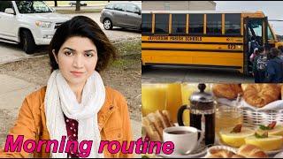 Pakistani mom life in America/ morning routine with kids / Urdu hindi