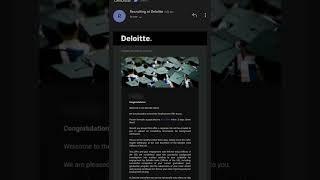 received Deloitte USI offer letter today at 5:22. #deloitte