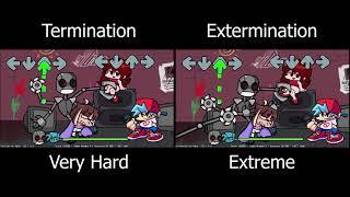 Friday Night Funkin' QT Termination / Extermination Comparison