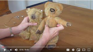 Inserting Glass Eyes onto a teddy bear