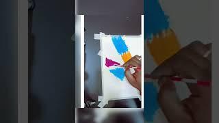 Acrylic Painting on Paper vs Masking Tape | Easiest Tutorial for Beginners