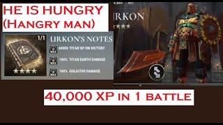 Levelling URKON with the Special 4* Urkon Notes relic