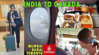 India to Canada  | Emirates B777-A380 | Full Journey | Canada Vlog | International Student | MPOF