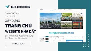 Tạo Website Bất Động Sản Miễn Phí: Xây dựng trang chủ Website nhà đất