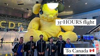 THIS IS IT ! FLIGHT DAY!! TRAVEL TO CANADA  !! 34- hours flight ️ 🫣! (Travel Vlog )