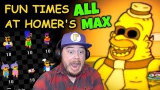 ALL MAX 12/10 MODE COMPLETE!! | Fun Times at Homer's (Custom Night and Extras)