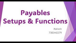 Payables Theory_2 #AP #p2p  || Oracle Fusion Financials Training _Oct23 Batch || Training in Telugu