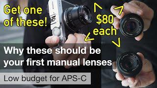 This is the first manual focus lens you should get! (for APS-C)