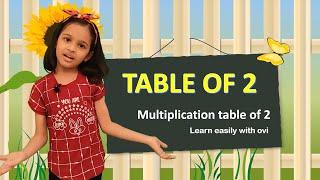 Table of 2 | Learn the multiplication table of 2 | learn the table of 2 for kids easy