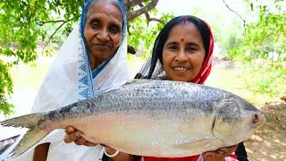আমাদের নতুন রান্নাঘরে 2 kg. ওজনের কাঁচা ইলিশ রান্না | villfood new kitchen | cooking 2kg hilsha fish