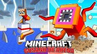 SOBREVIVÍ 100 DÍAS como un GUSANO DE ARENA en MINECRAFT HARDCORE!