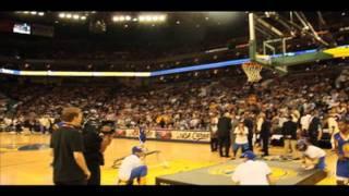 Showtimedunk performs as the Flying Dubs Warriors vs lakers