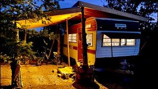 Interior Vintage Camper Tour & Garden Improvements for Sweet Potatoes