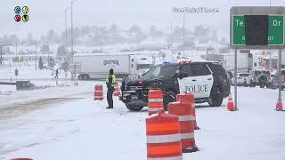 Prolonged Snow Storm Creates Road Chaos- Colorado Springs, CO