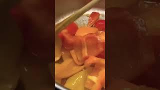 Frying bell peppers #capsicum #asmr #shorts