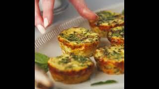 Best Mini Quiche Recipe - Mushroom Spinach and Feta Mini Quiches