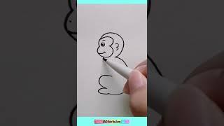 3 3 3 = monkey , How to draw monkey  #drawing #draw