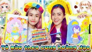 Cuộc Thi Tô Màu Theo Cung Hoàng Đạo - Ai Tô Đẹp Hơn I Linh Vyy Official