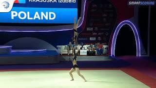 Kamila BRYSKIEWICZ & Izabela KRASUSKA (POL) - 2019 junior Europeans, balance final