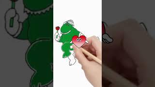 Dorothy the Dinosaur Coloring video #nooryoutubeart #cartooncharacter #dinosaurcoloringvideo #shorts