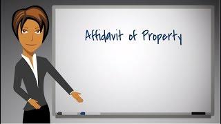 Affidavit of Property