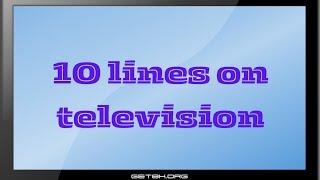 10 lines on TV || essay on Television || 5 lines on TV