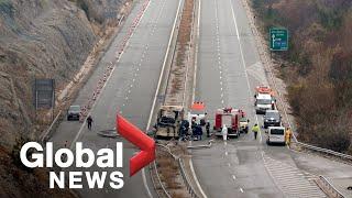 Bus crash in Bulgaria kills at least 45 people, including 12 children